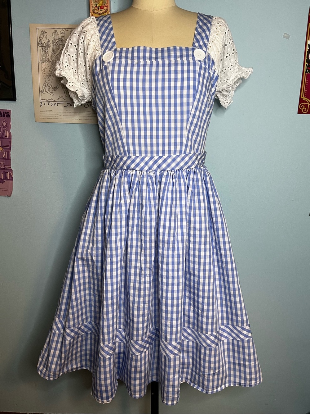 Dorothy Wizard Of Oz Blue Gingham Dress Medium